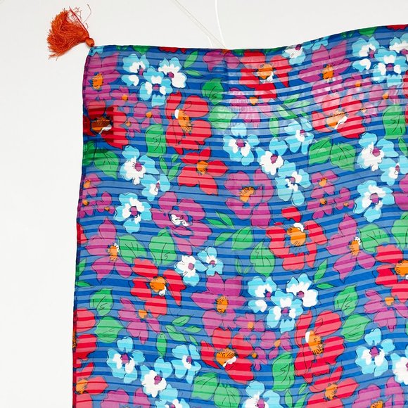 Diane Freis Scarf Shawl with Tassels Vintage - Picture 9 of 9